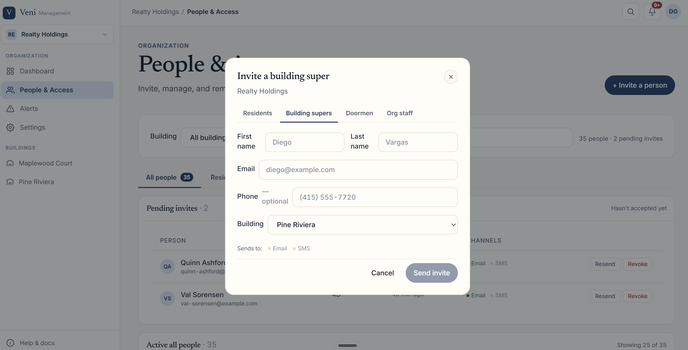Adding a building super